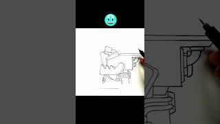 Drawing Black KV-6 Head | Timelapse - Cartoons About Tanks #shorts