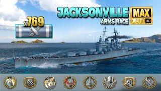 Cruiser Jacksonville: 4k base XP game on map Hotspot - World of Warships