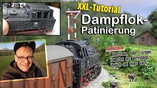 MEGA Tutorial Weathering: Dampflok BR 81 altern / patinieren u. a. Schäden #kunstmichiworld 042