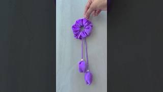 Make  Tulip flowers Scrunchies  diy tulips flower scrunchies ￼// handmade scrunchies #trending