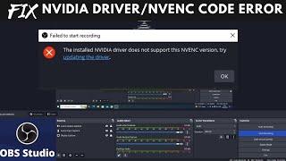 the installed NVIDIA driver does not support this NVENC version| how tofix OBS Studio error #shorts