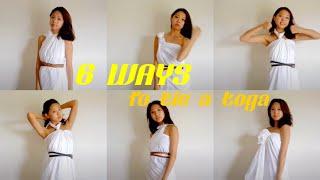 6 WAYS TO TIE A TOGA - With a single bed sheet