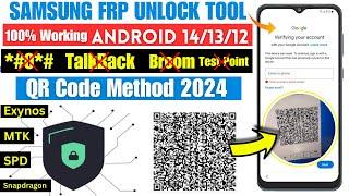 SAMSUNG FRP BYPASS NEW METHOD 2024 BY QR CODE | ADB ENABLE FAIL | NO *#0*# CODE | NO TALKBACK