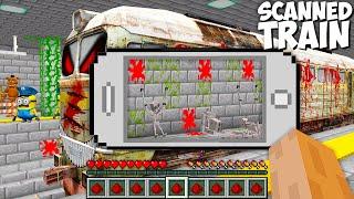 I SCANNED the SCARY METRO TRAIN with an X-RAY and FOUND SCARY MONSTER in Minecraft ! SCANNED TRAIN !