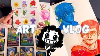 و أخيرا جولة في دفتر الرسم (2022-2024)، حضرت اكبر معرض فني ! | Art vlog 🩶