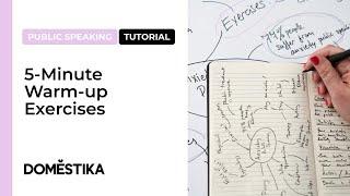 Public Speaking Tutorial: 5-Minute Warm-up Exercises by Dasha Dollar-Smirnova | Domestika English