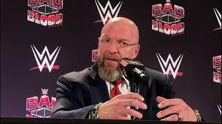 Triple H On Goldberg Wrestling Again, WWE's Popularity (WWE Bad Blood Press Conference)