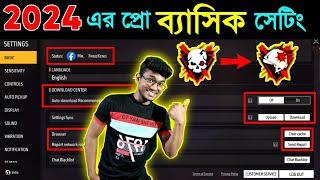 নতুন প্রো ব্যাসিক সেটিং 2024 || Controls Setting + Movement Setting || Free Fire Basic Setting 2024