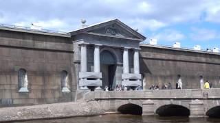 Along the Neva River to the Cruiser Aurora, Walking Across the City in Saint Petersburg, Russia