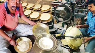 Brass Plates Making Industry | Brass Utensils Manufacturers | Brass Items Making Process and Skills