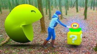 Pacman vs Super Mario in Real Life