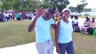 Mr Kyazze Farouq Dances with wife Mrs Kyazze Faith at the UCC MARRIEDS OUTING