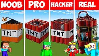 Minecraft NOOB vs PRO vs HACKER: TNT HAUS BAU CHALLENGE 