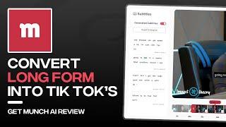 This AI Software Converts Long Videos Into Tik Toks Automatically (Get Munch AI Review)