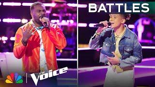 Jaylen Dunham and Jan Dan's Smooth Duet of "For Once in My Life" | The Voice Battles | NBC