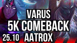 VARUS vs AATROX (TOP) | 5k comeback, 50k DMG | KR Diamond | 25.10