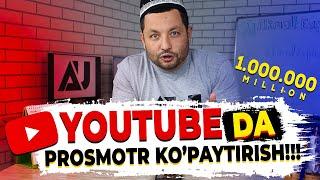 YouTubeda prosmotr ko'paytirish!  100% Ishonchli bilib oling!!!