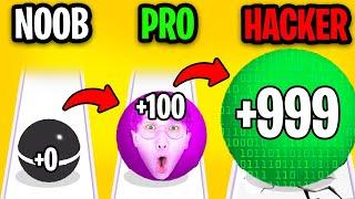 NOOB vs PRO vs HACKER In CALCULATE BALL!? (ALL LEVELS!)