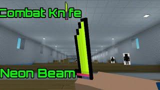 Block Strike Combat Knife Neon Beam Gameplay