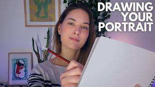 ASMR | It's late and I draw your portrait (Measuring you | Sketching you | Soft spoken)