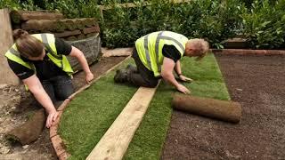 How to lay new grass TURF - Turfing a lawn UK