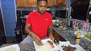 MAKING DEEP FRY RIPE PLANTAIN AND FRY LIVER AND GIZZARD  FOR DINNER...