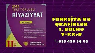 funksiya və qrafiklər | y=kx+b funksiyası yeni test toplusu 2023 |Xətti funksiya