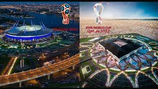 COMPARACIÓN ESTADIOS RUSIA 2018 VS ESTADIOS QATAR 2022| the most epic football stadiums comparison