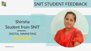 Digital Marketing Training Student Review | SNIT Training Institute