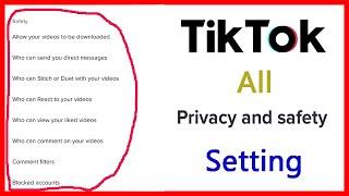 TikTok ki All Privacy and Safety Setting 2020 | TikTok privacy and safety | TikTok privacy.