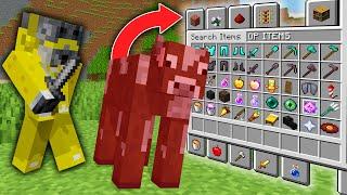 Minecraft Manhunt, But Mobs Drop Creative Mode...
