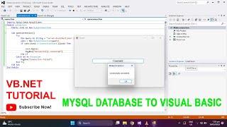 HOW TO CONNECT MYSQL DATABASE TO VISUAL BASIC | VB.NET