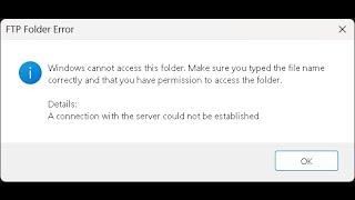 A connection with the server could not be established | FTP folder error | LIVEAKSAHY