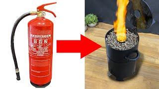 I TURN A FIRE EXTINGUISHER INTO A SOVIET PELLET STOVE