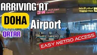 Arriving at  DOHA Airport where is Airport METRO ? Qatar