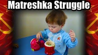 American Kid Struggles With a Russian Matreshka Doll #funny