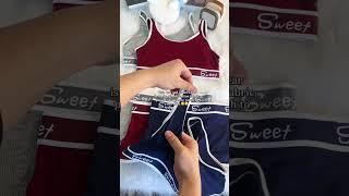 Wireless Bra & Contrast Shorts Set | #10pcs #bra #contrast #shorts #christmas