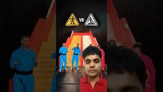 Stickey VS Slippery STAIRS #funny #shorts