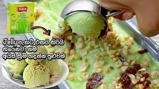 ජෙලි පැකට් 1ක් තියෙනවා නම් Fruit n Nuts අයිස් ක්‍රීම් හදන්න පුළුවන් කියලා දන්නවද Jelly Ice cream