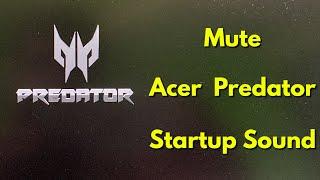 How to turn off startup sound on acer predator helios laptop