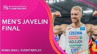 Vadlejch STRIKES gold!  Men's javelin final replay | Roma 2024