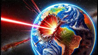 When a 100000000zw laser hits earth for 1 second