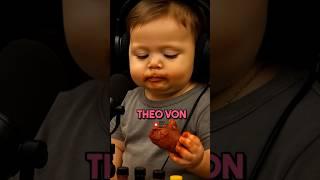 Pepper in his ear Theo Von Hilarious Baby Podcast Shorts #theovon #babypodcast #hotwings #podcast
