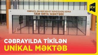 Prezident Cəbrayılda orta məktəbin binasını gəzdi