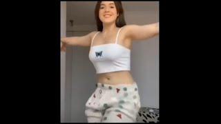Teen Brunette Girl dances and strips naked (Uncensored)