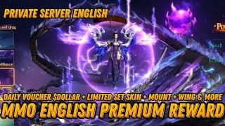 MMO ENGLISH PREMIUM REWARD FREE VOUCHER 1,3K DOLLAR + SET SKIN LIMITED + DAILY VOUCHER + WING & MORE