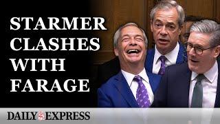 Commons ERUPTS at Farage and Starmer's comical Trump clash | PMQs