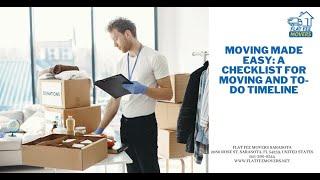 Moving Made Easy: A Checklist for Moving and To-Do Timeline | Flat Fee Movers Sarasota