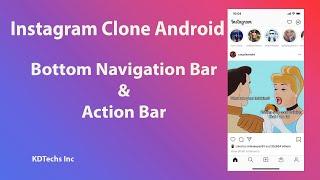 Instagram Clone Android | Bottom Navigation & Action Bar Part-1