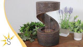 Sunnydaze Winding Showers Indoor Waterfall Fountain with LED Light - 13"-DW-662